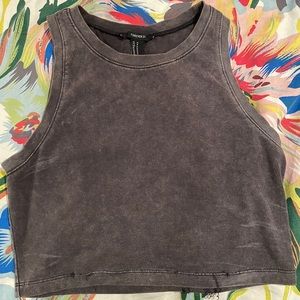 Forever 21 acid wash crop top